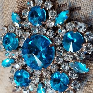 Czechoslovakian Blue Brooch
